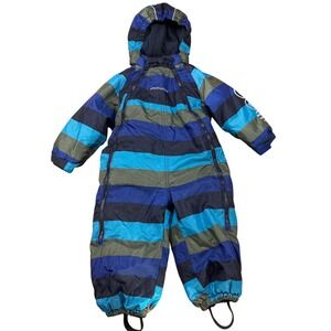 Minymo Boys Girls Snowsuit Ski Suit Winter One Piece Stripe Size 18M